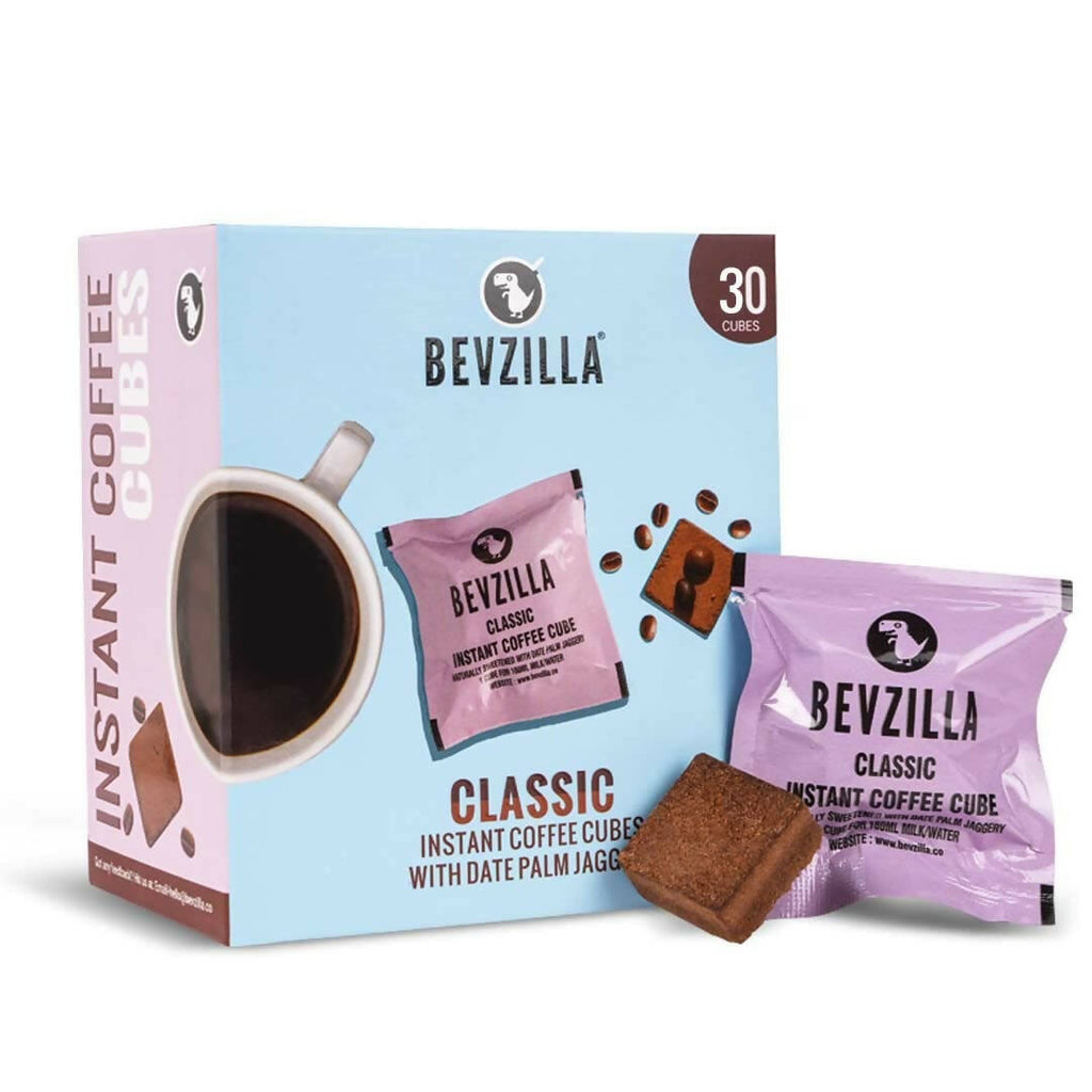Bevzilla Instant Coffee Cubes Pack with Organic Date Palm Jaggery - Classic | Grocsy