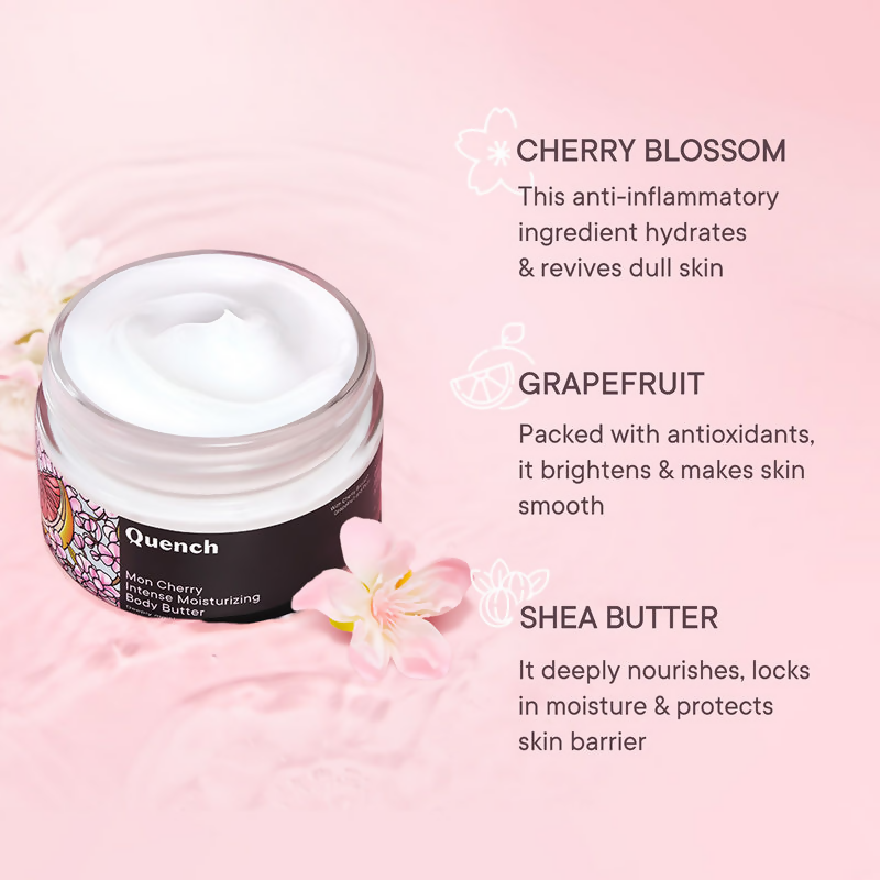 Quench Moisturizing Body Butter with Cherry Blossom | Grocsy