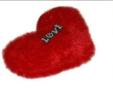 Heart Shape Pillow Fur Cushion (Red) | Grocsy