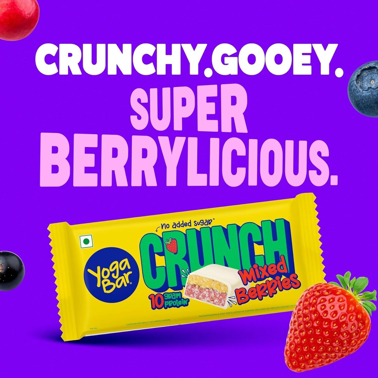 Yoga Bar Crunch Mixed Berries Protein Bar | Grocsy