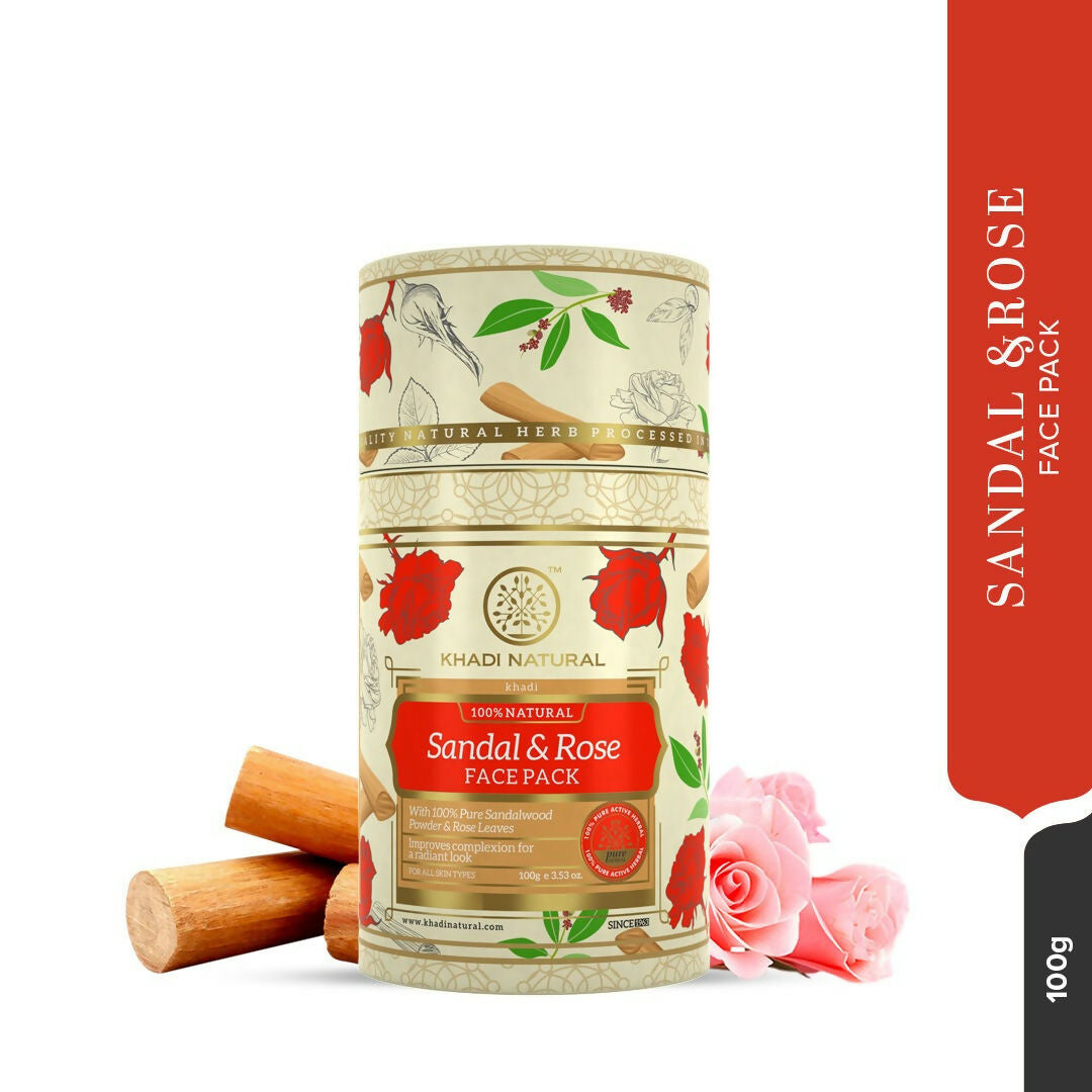 Khadi Natural Sandalwood & Rose Face Pack | Grocsy