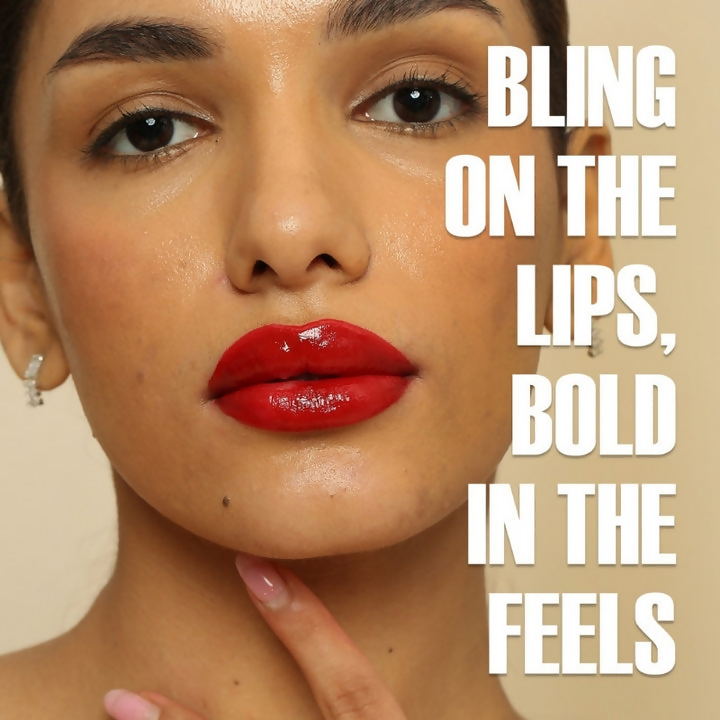 Dunamiss Ramona Hydrating Lip Oil Gloss Crimson Red Kiss | Grocsy