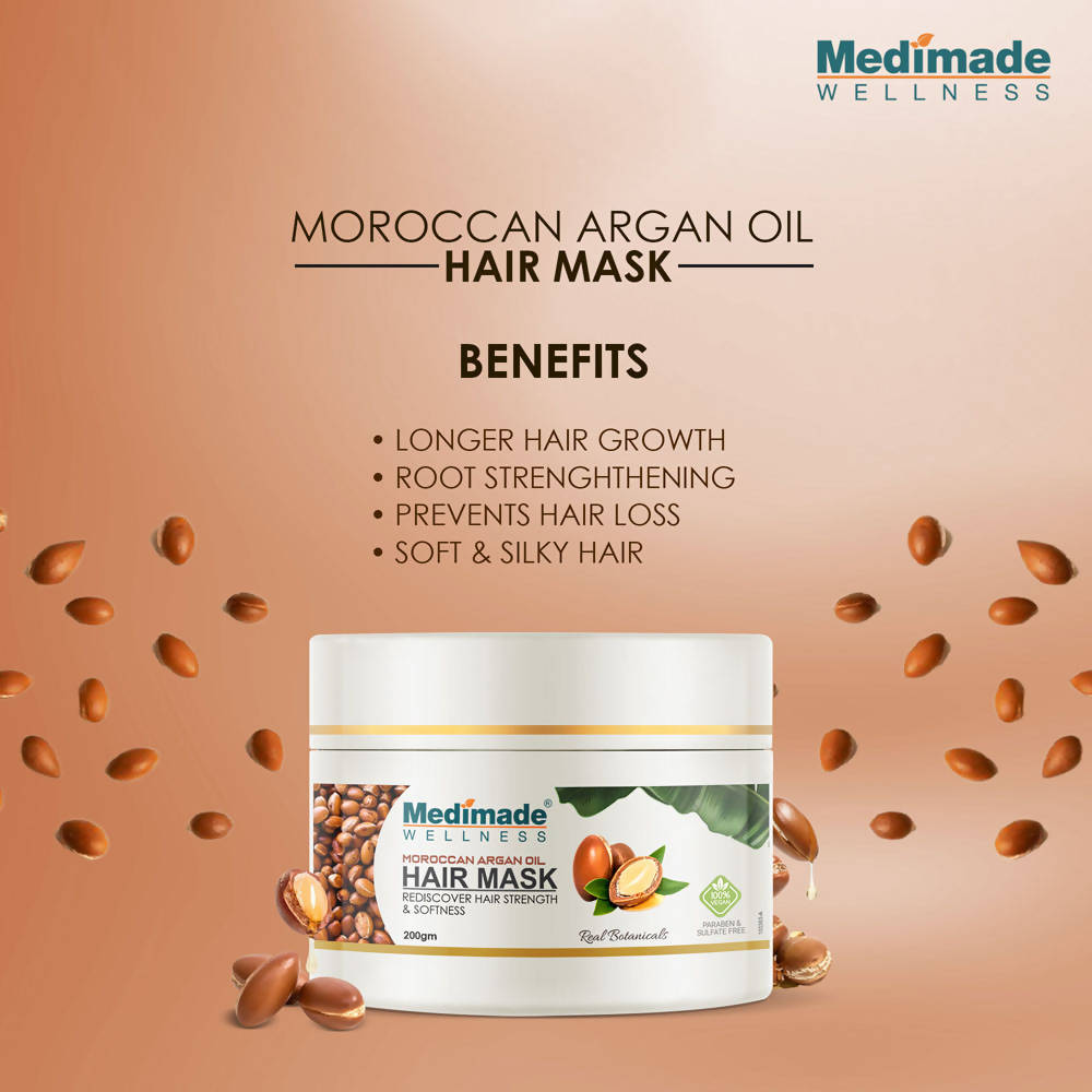 Medimade Wellness Moroccan Argan Oil Hair Mask | Grocsy