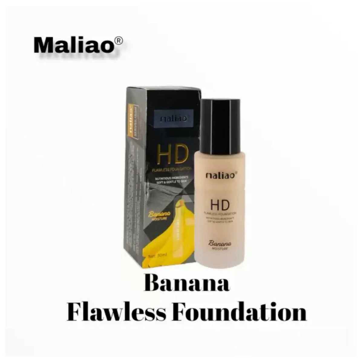 Maliao Professional Hd Flawless Banana Foundation | Grocsy