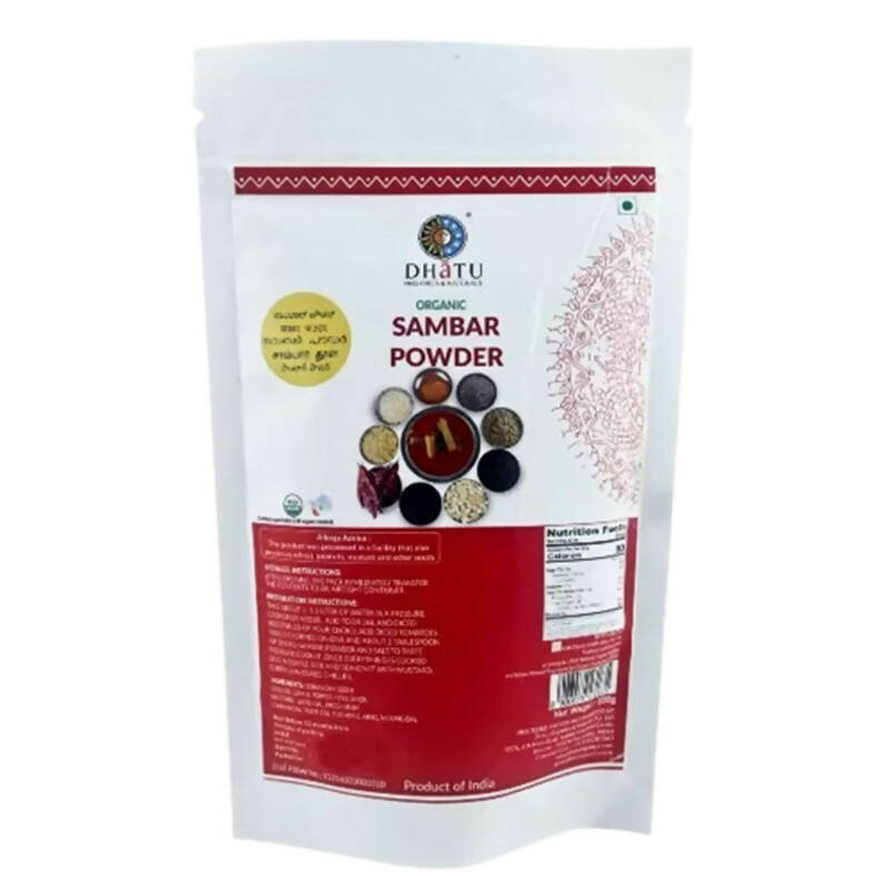 Dhatu Organics & Naturals Sambar Powder | Grocsy