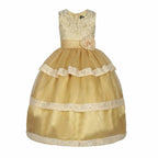 Asmaani Baby Girl's Off White Colour Satin A-Line Maxi Full Length Dress (AS-DRESS-22111) | Grocsy