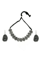Mominos Fashion Johar Kamal Oxidised Silver-Plated Brass Finish Choker For Women | Grocsy