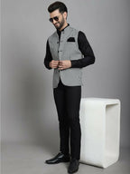 Even Apparels Nehru Jacket With Welt Pockets - Multi | Grocsy