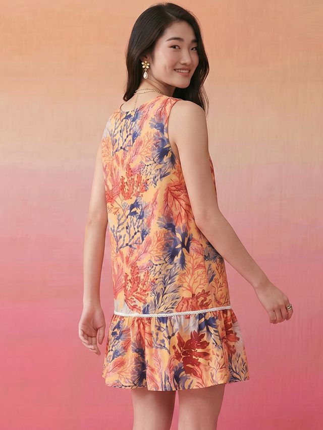 Janasya Multi A-Line Cotton Dress | Grocsy