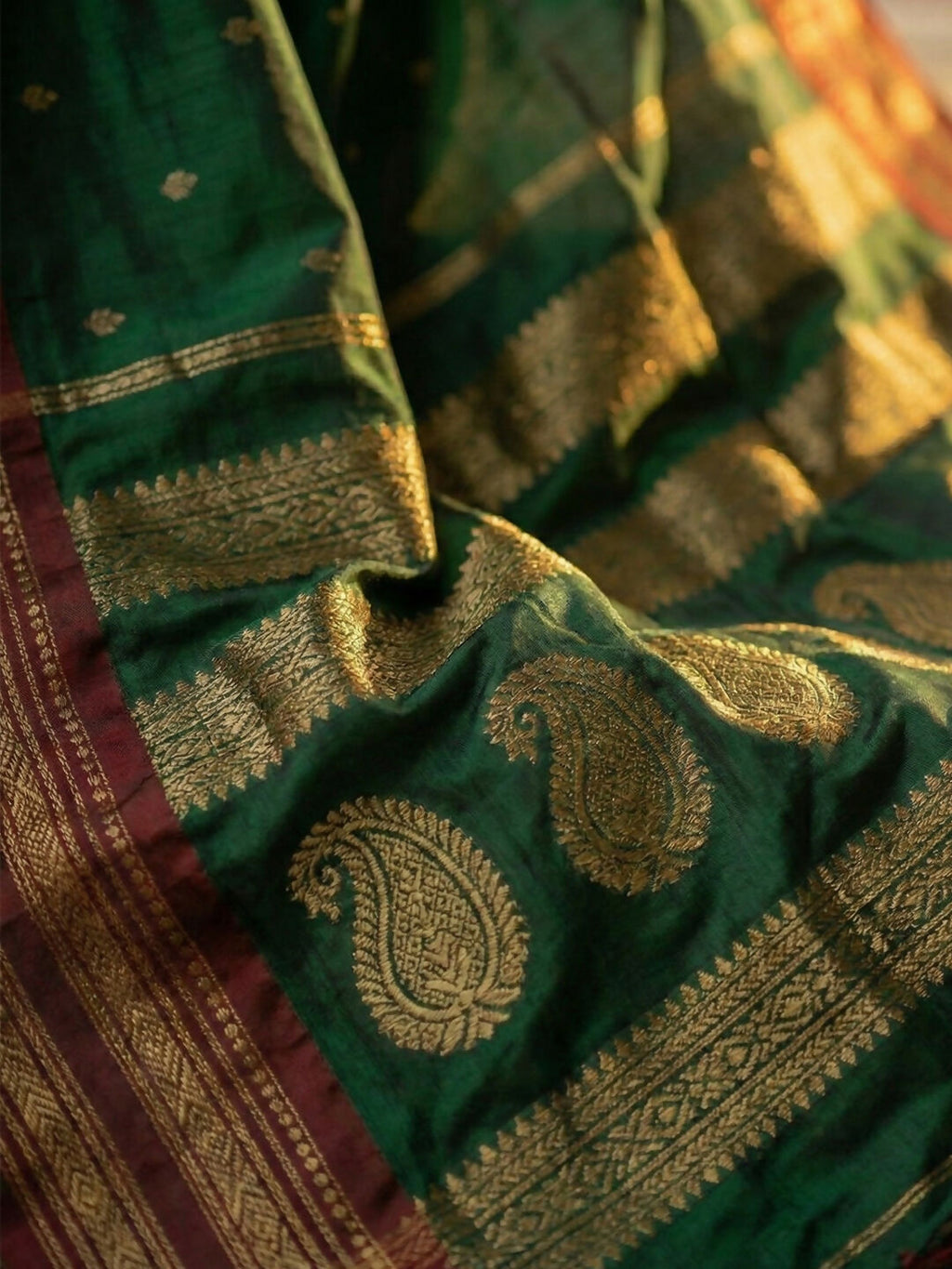 Shree Shyam Fashion Green Soft Silk Saree | Grocsy