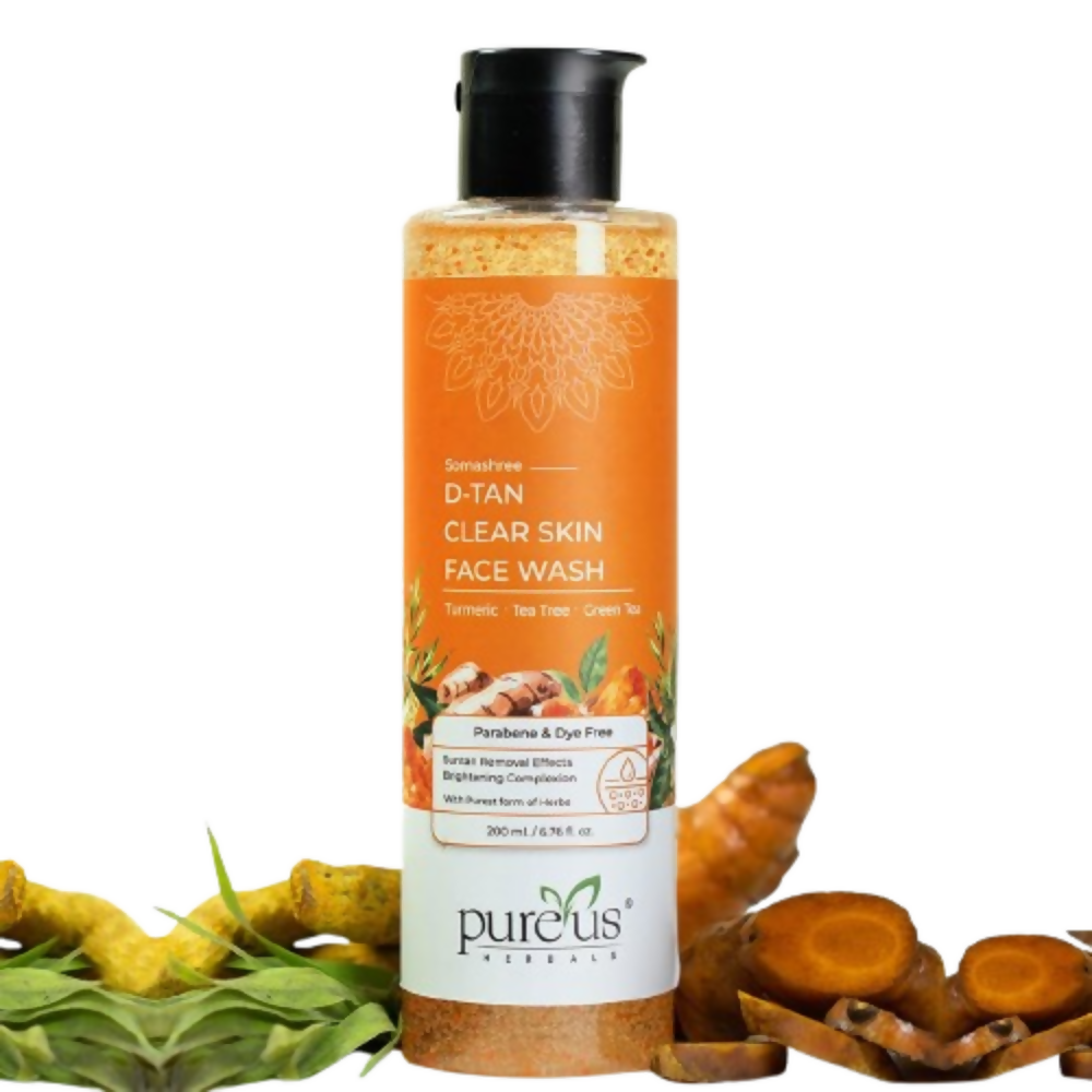 Pureus Herbals Somashree D-Tan Clear Skin Face Wash | Grocsy