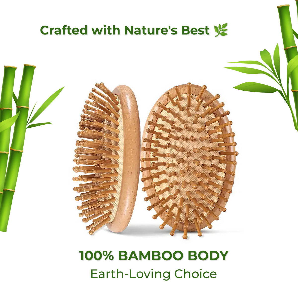 Careberry Bamboo Bliss Mini Hairbrush | Grocsy