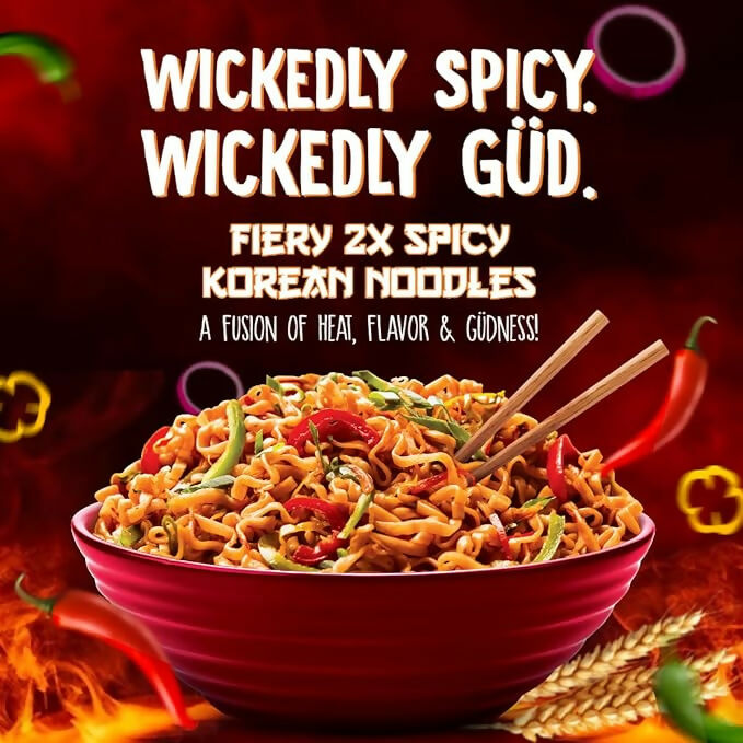 WickedGud Korean Cup Noodles Fiery 2X Spicy | Grocsy