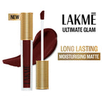Lakme Ultimate Glam Matte Liquid Lipstick - Red Cherry | Grocsy