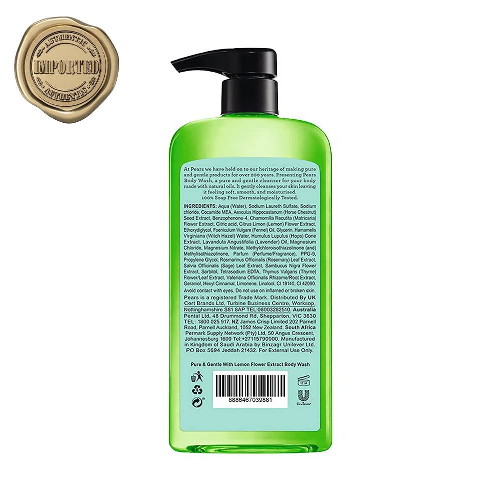Pears Pure & Gentle Body Wash Lemon Flower Extract | Grocsy