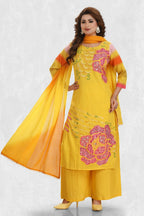 Joban Fashion Cotton Yellow Color Kurta Set | Grocsy