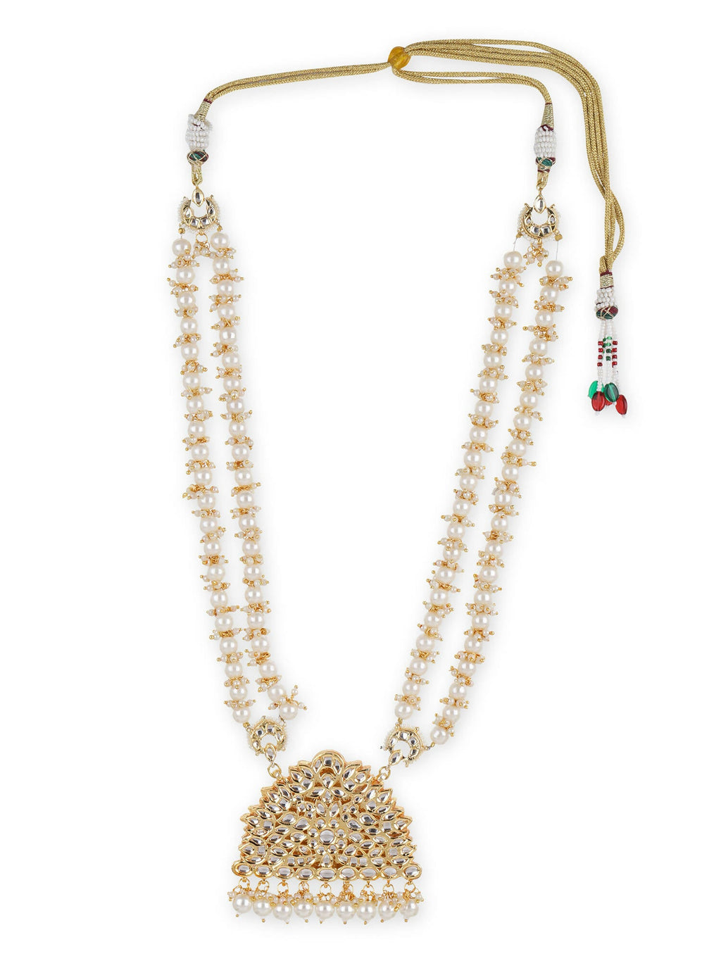 White Brass Gold-Polished Necklace - Ruby Raang | Grocsy