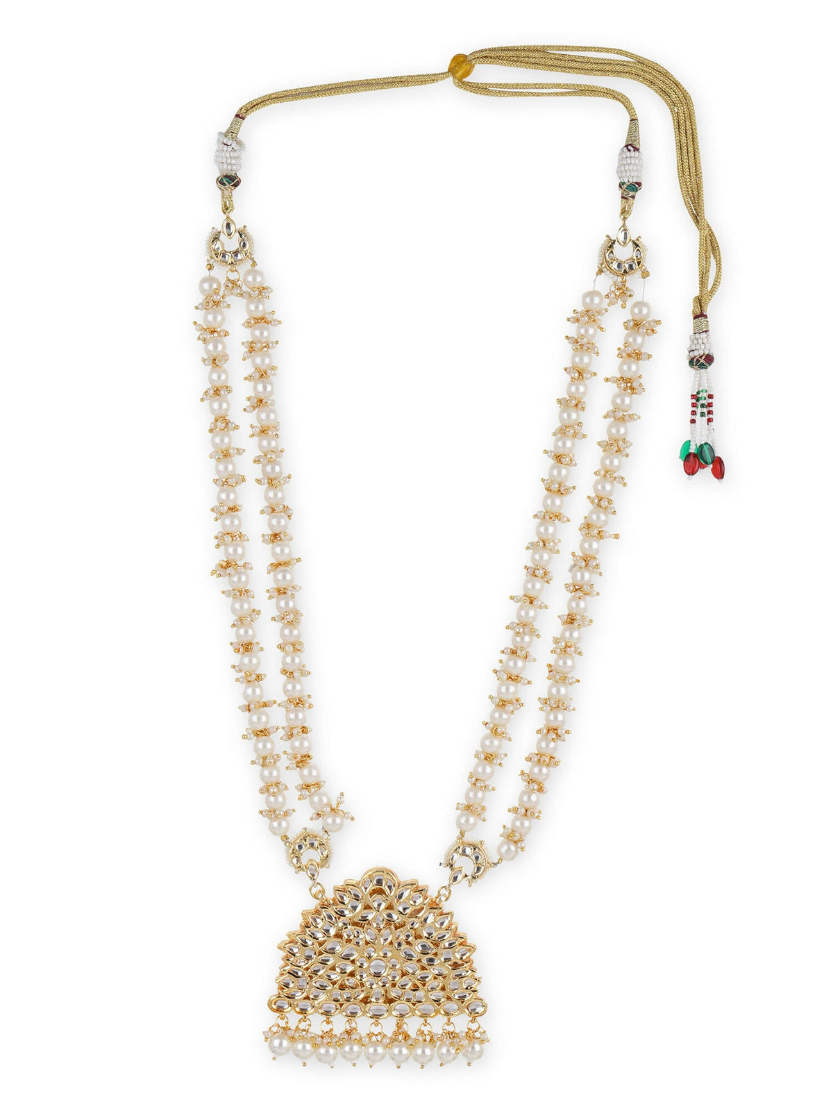 White Brass Gold-Polished Necklace - Ruby Raang | Grocsy