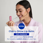 Nivea Cherry Shine Lip Balm 24 H Melt in Moisture Formula Glossy Finish | Grocsy