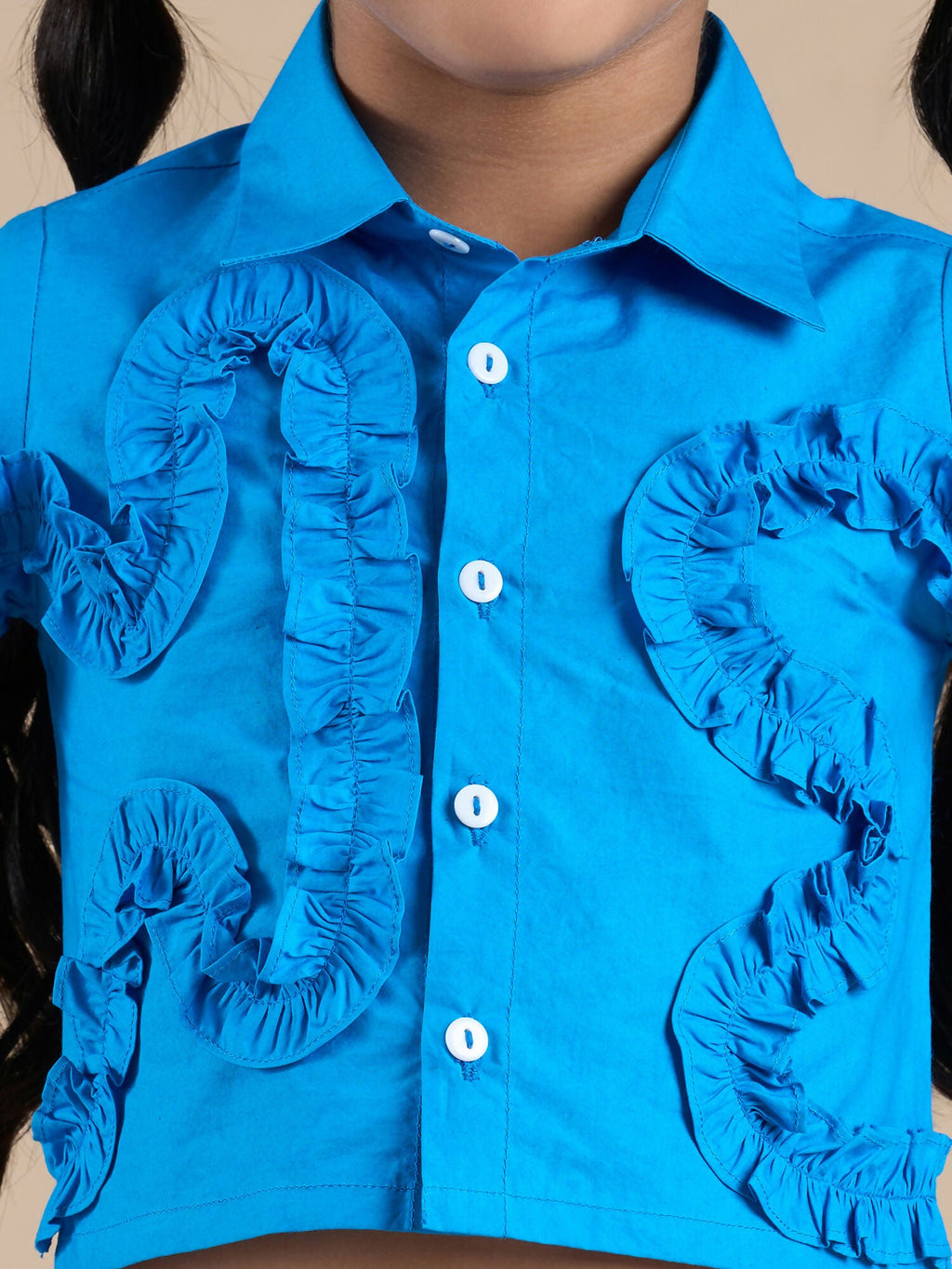 Snakes and Ladders Girls Blue Shirt and Multi Color Snake Print Pant Set from Siblings Collection | Grocsy