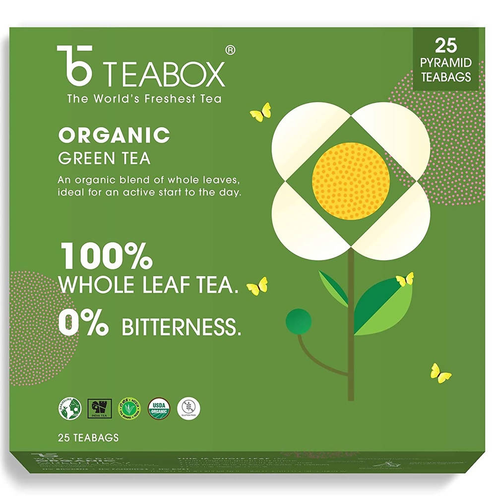 Teabox Organic Green Tea Bags | Grocsy