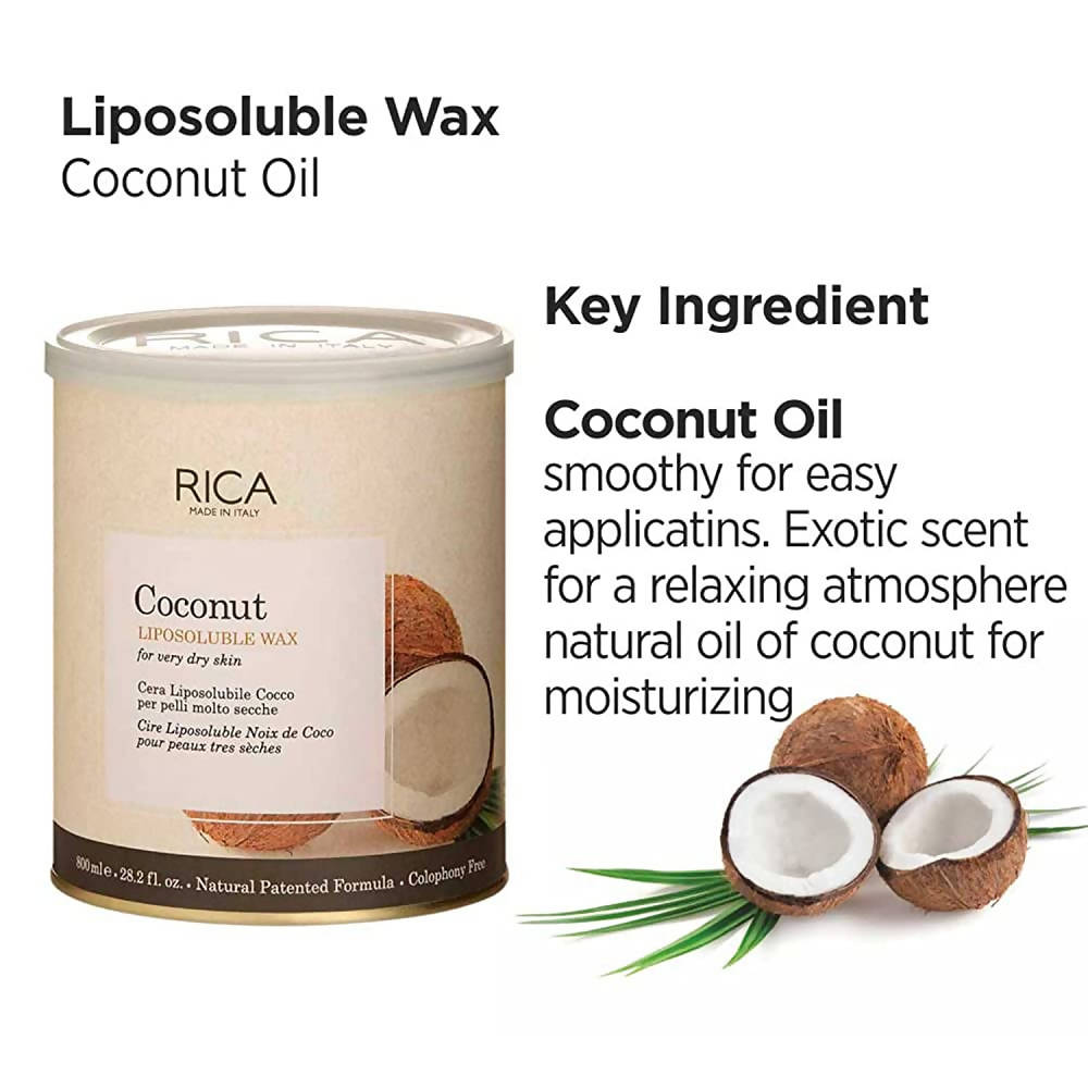 Rica Coconut Liposoluble Hair Removal Wax for Very Dry Skin | Grocsy