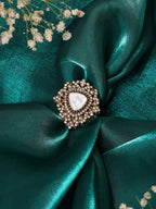Ruby Raang Festive Gold Polished White Kundan Ring | Grocsy