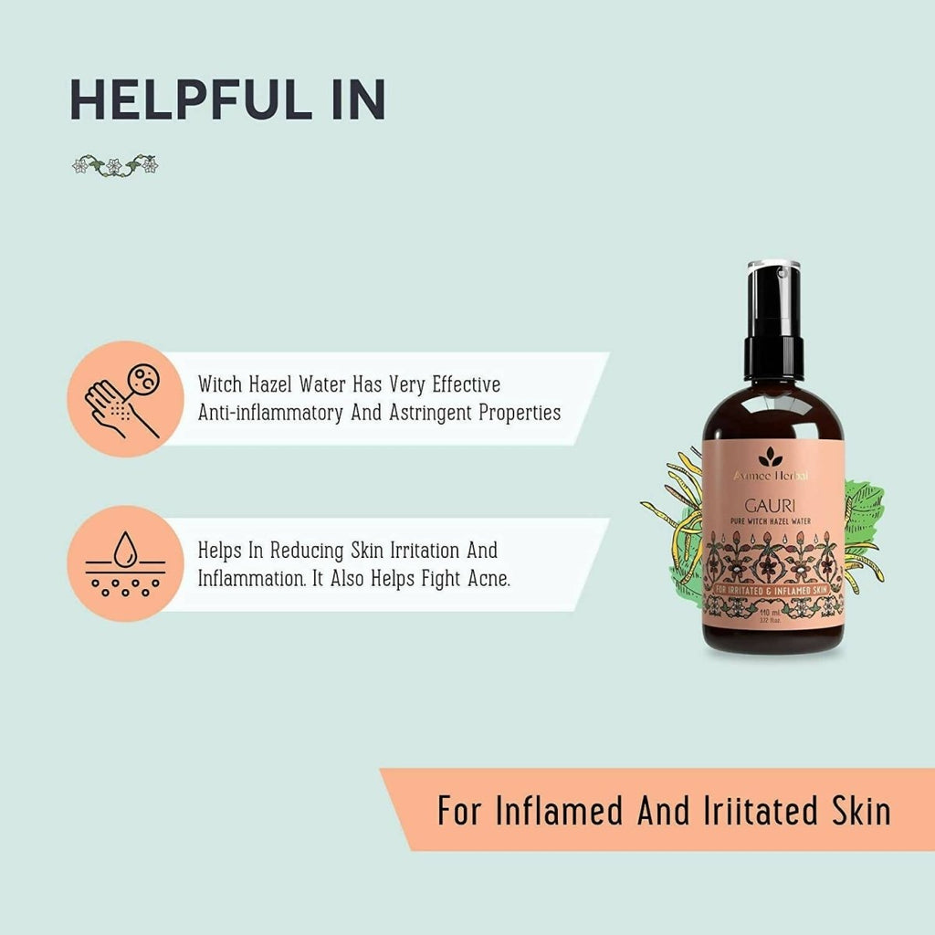Avimee Herbal Gauri Pure Witch Hazel Water For Inflamed And Irritated Skin | Grocsy
