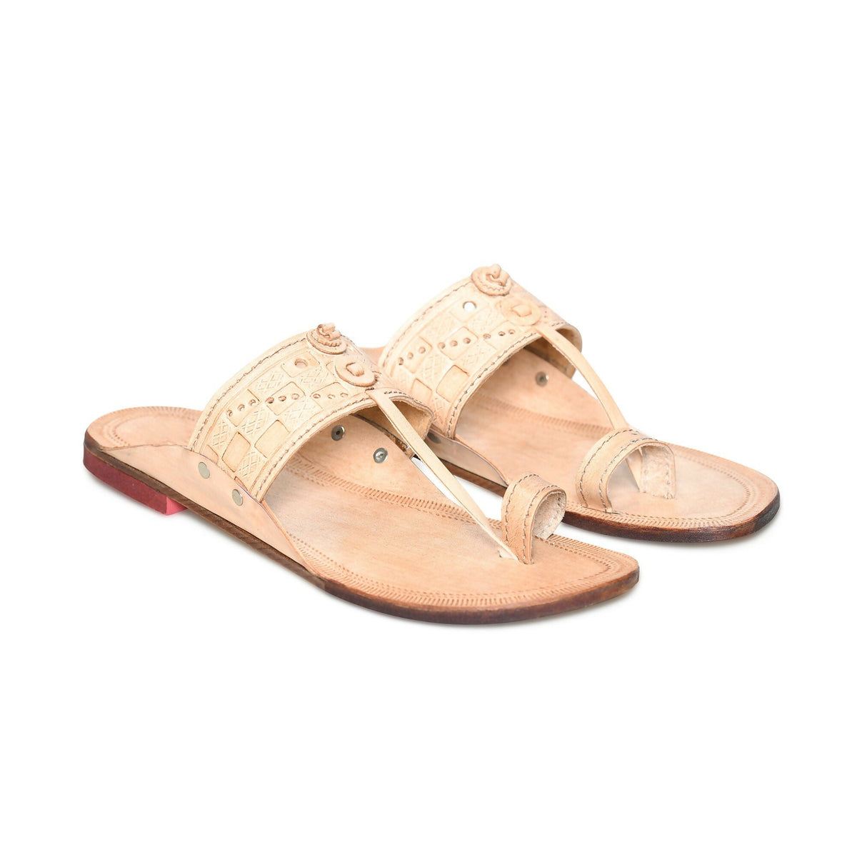 Stepsoft Men’S Leather Kolhapuri Chappals – Traditional Ethnic Footwear | Grocsy