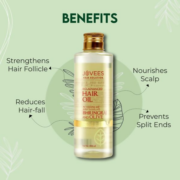Jovees Bhringraj & Olive Bio- Advanced Hair Oil | Grocsy