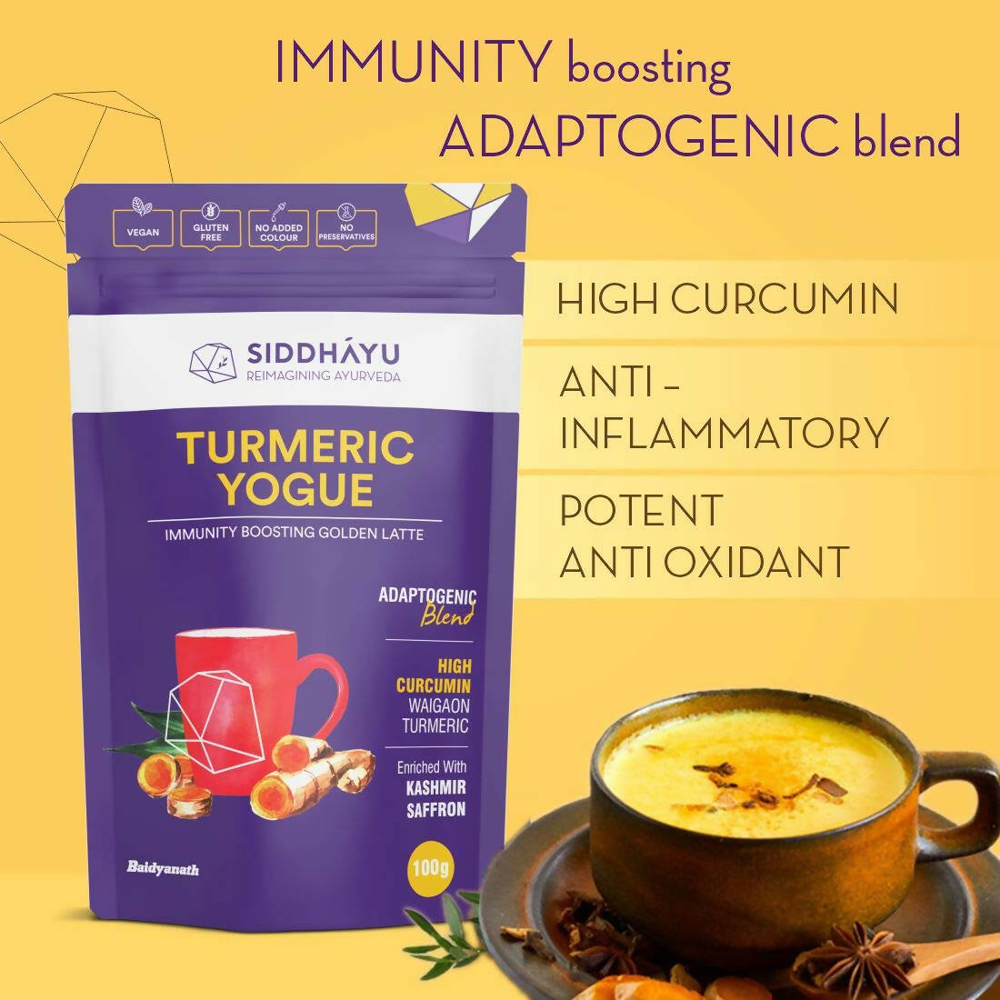 Siddhayu Ayurveda Turmeric Yogue Latte Mix | Grocsy
