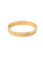 NVR Women's Set of 4 Gold-Polished Traditional Bangles | Grocsy