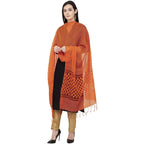 A R Silk Buta Cutting Regular Dupatta Color Orange Dupatta or Chunni | Grocsy