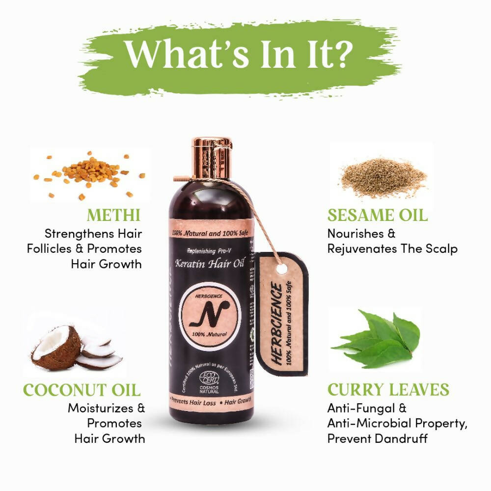 Herbcience Replenishing Pro-V Keratin Hair Oil | Grocsy