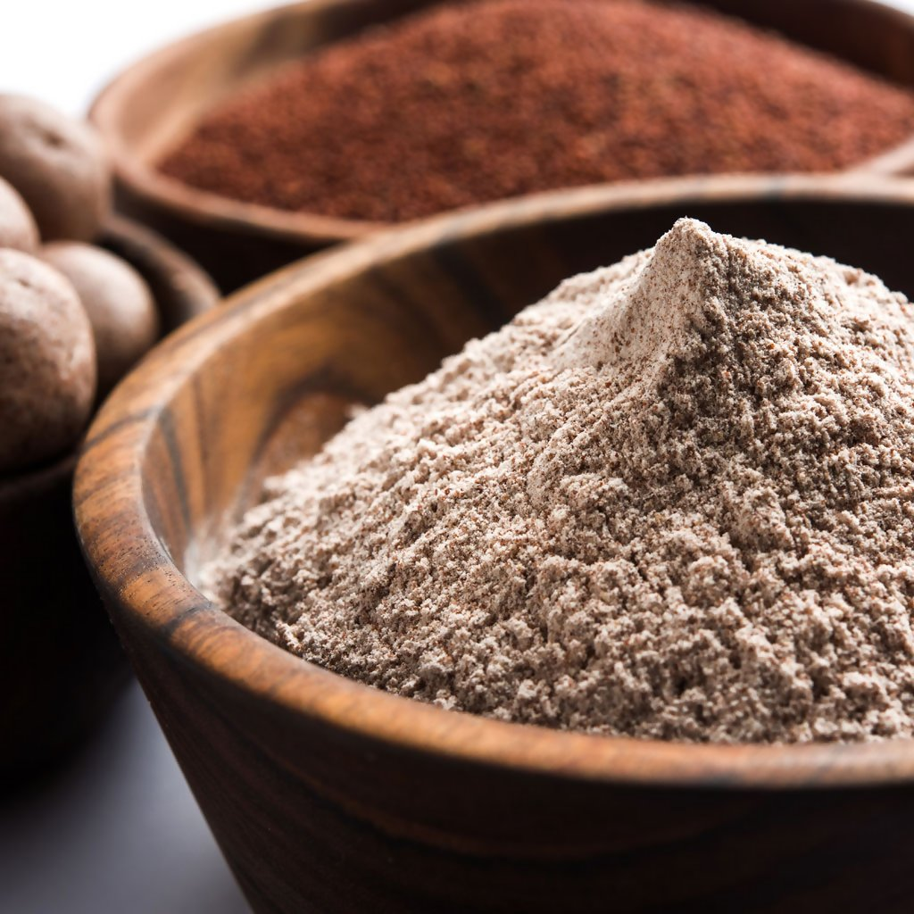 Sreshta Farms Ragi Sprouted Flour (Molakala Ragi Pindi) | Grocsy