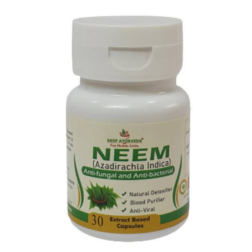 Deep Ayurveda Neem 500mg Veg Capsules | Grocsy
