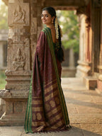 Shree Shyam Fashion Maroon Soft Silk Saree | Grocsy