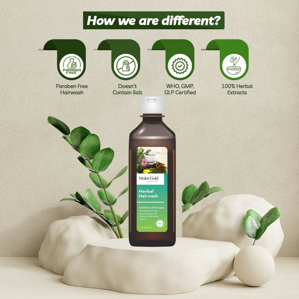 Axiom Mukti Gold Herbal Hair Wash | Grocsy