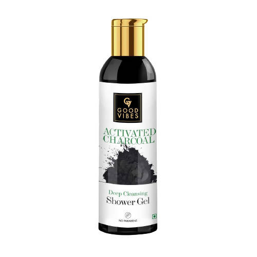 Good Vibes Deep Cleansing Shower Gel (Body Wash) - Activated Charcoal | Grocsy