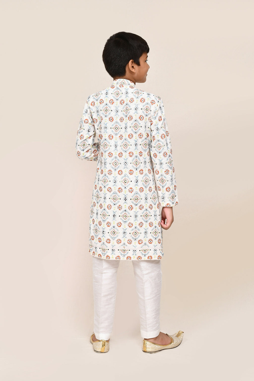 Joban Fashion Cotton White Kurta With Straight Fit Pant | Grocsy