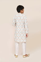 Joban Fashion Cotton White Kurta With Straight Fit Pant | Grocsy
