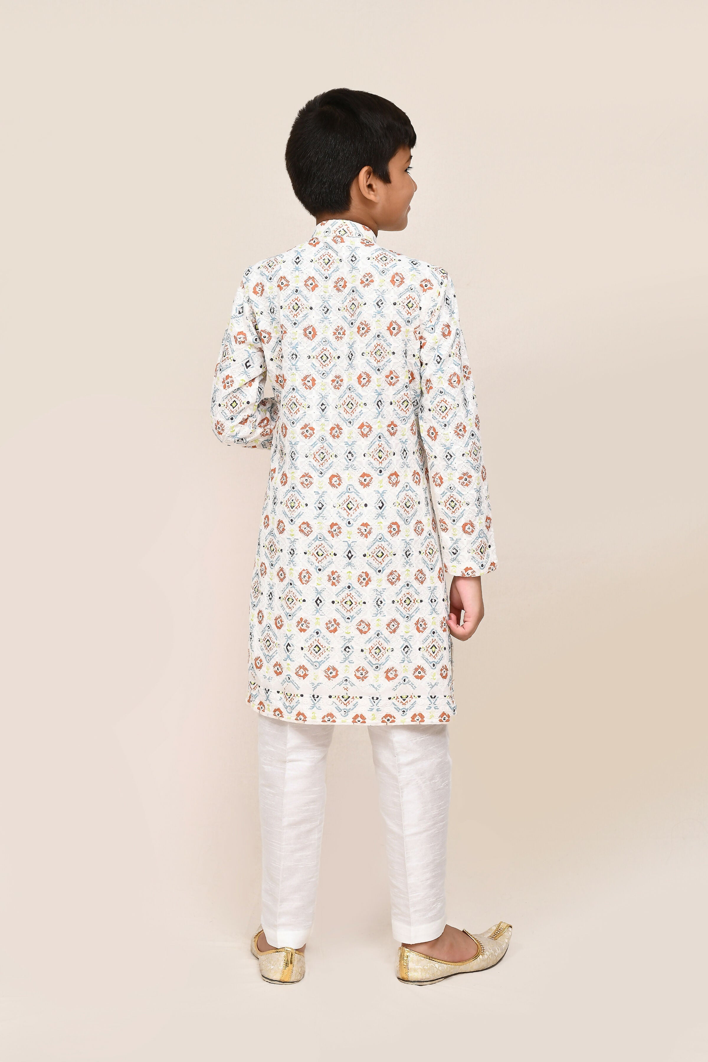 Joban Fashion Cotton White Kurta With Straight Fit Pant | Grocsy