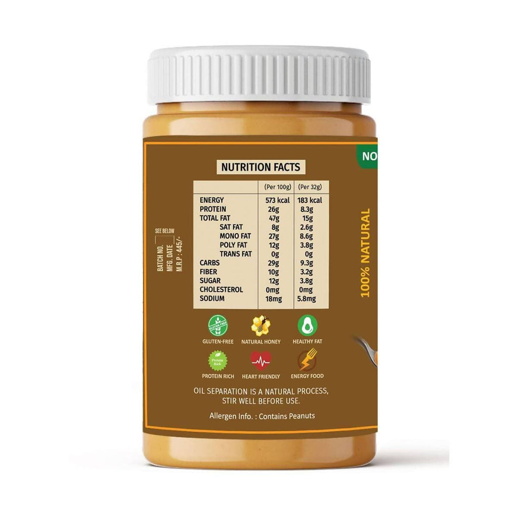 Oye Healthy Peanut Butter Natural Honey Combo Pack of 2 (850gm+340gm) | Grocsy