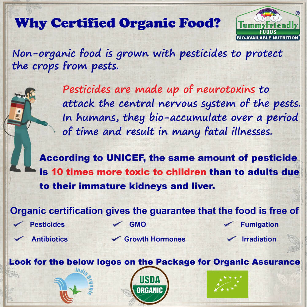 TummyFriendly Foods Certified Organic Sprouted Ragi Porridge Mix | Grocsy