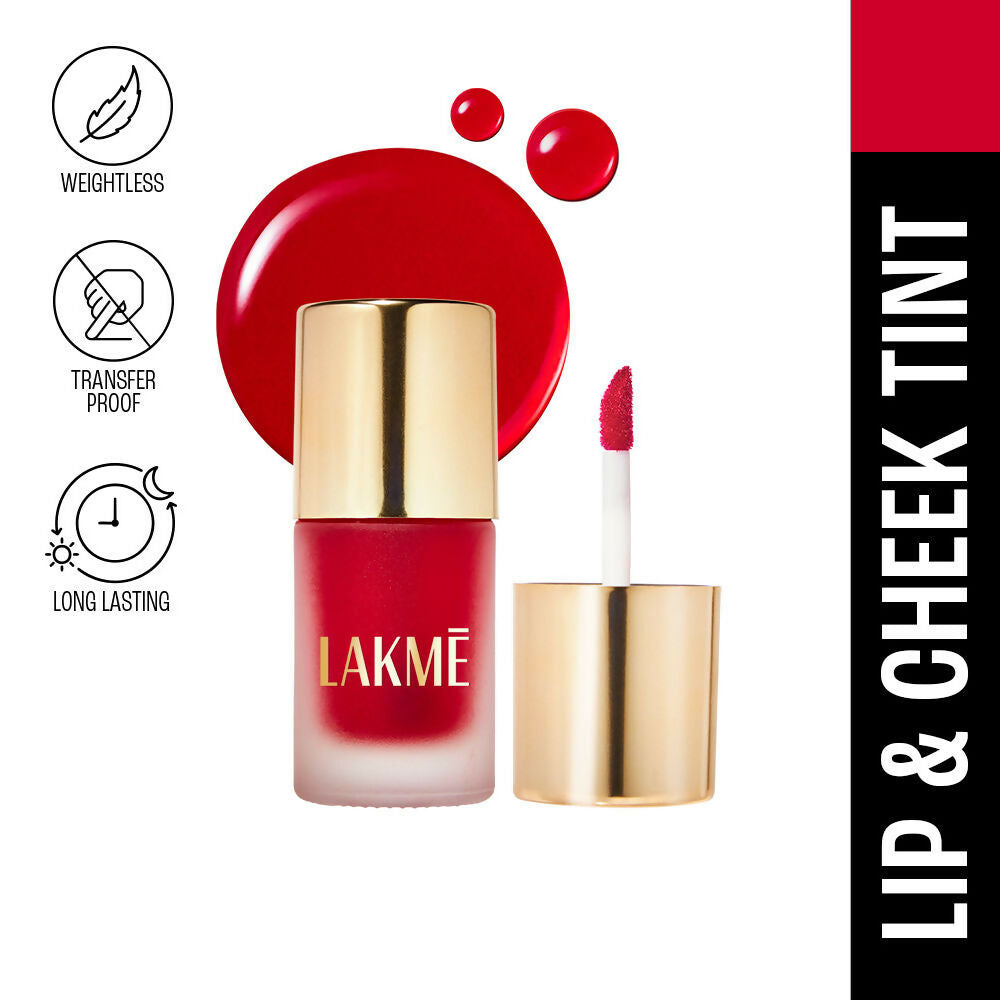 Lakme 9To5 Double Duty Lip & Cheek Water Stain, Transferproof & Long Lasting , Sunset Kiss | Grocsy