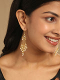 Nuyug 18k String of Pearls Gold Anti Tarnish Earrings | Grocsy