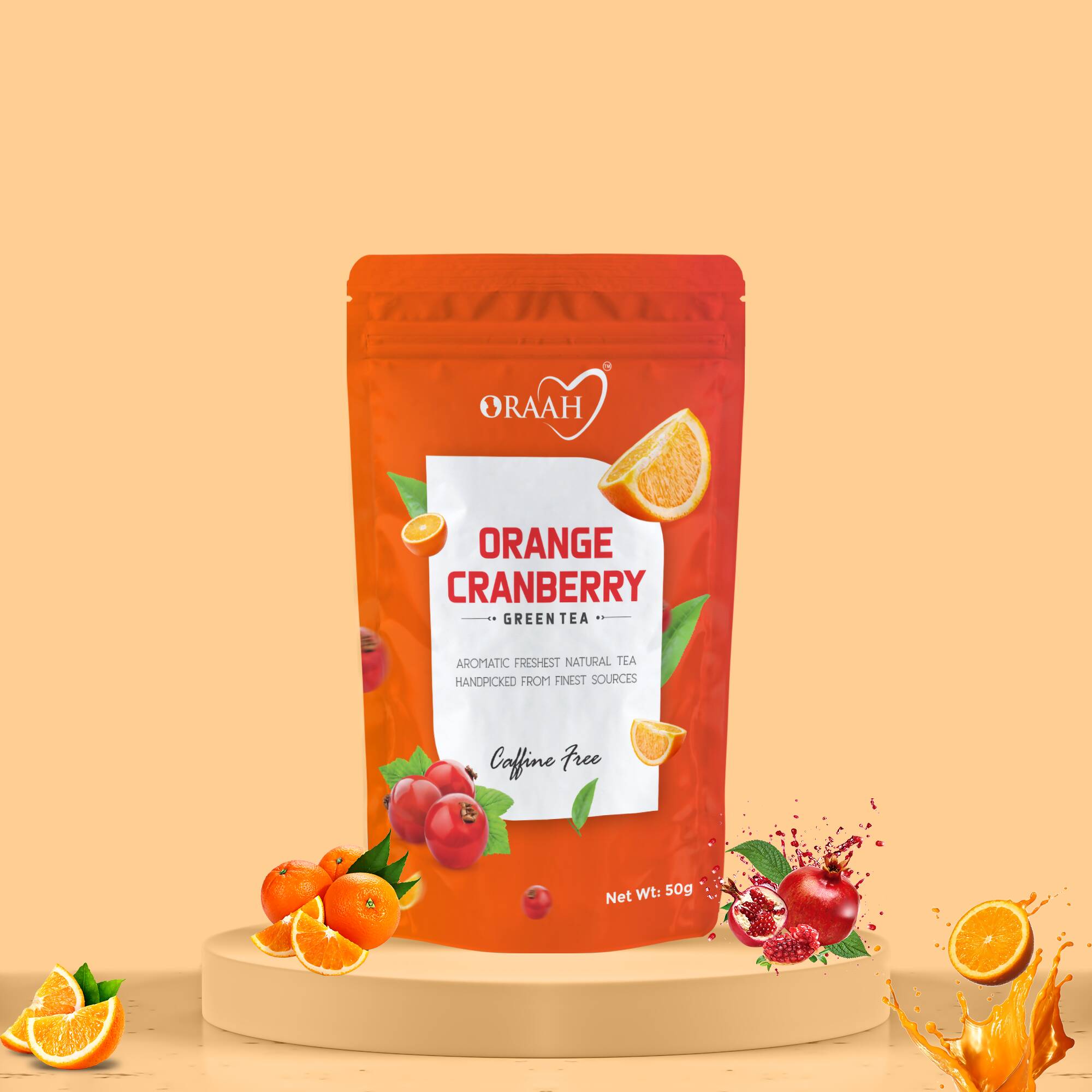 Oraah Cranberry Orange Green Tea | Grocsy