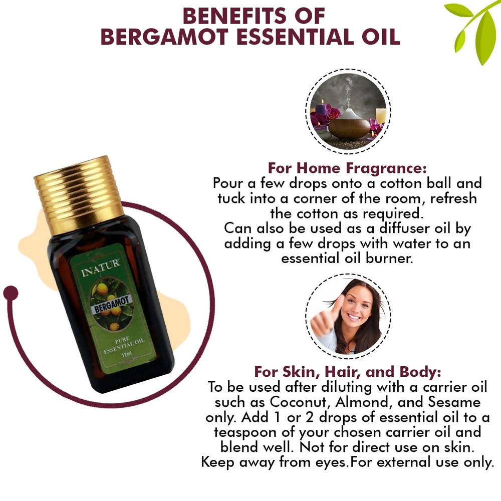 Inatur Bergamot Pure Essential Oil | Grocsy