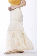 Mominos Fashion Cotton Off White Gotta Work Sharara | Grocsy