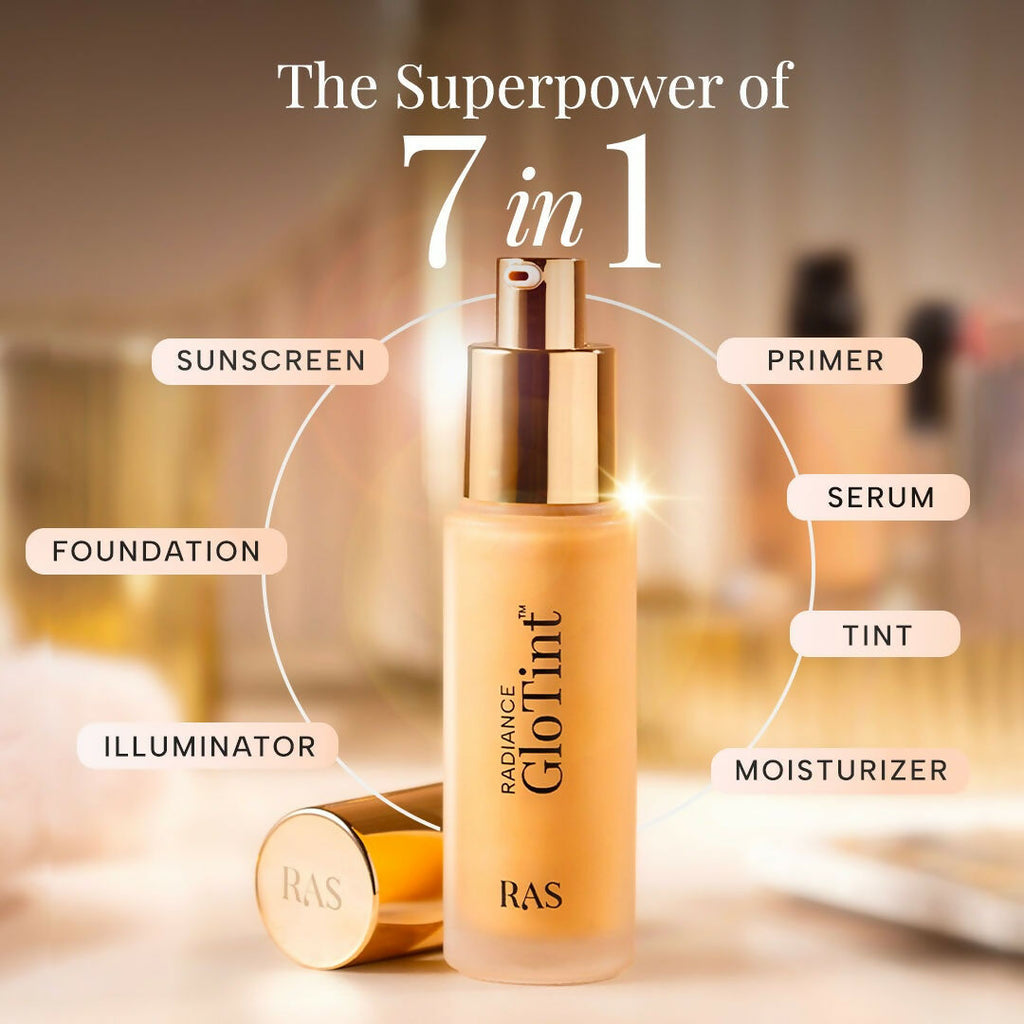 Ras Radiance GloTint 7-in-1 Serum Skin Perfector SPF 30 PA ++++ Skin Tint Foundation-Taupe | Grocsy